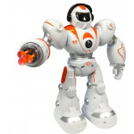 Diaľkovo ovládaný strieľajúci robot R / C oranžovo-biely